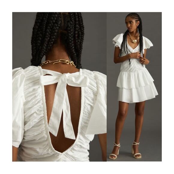 Anthropologie Love The Label Ruffled Mini Dress - Picture 2 of 16